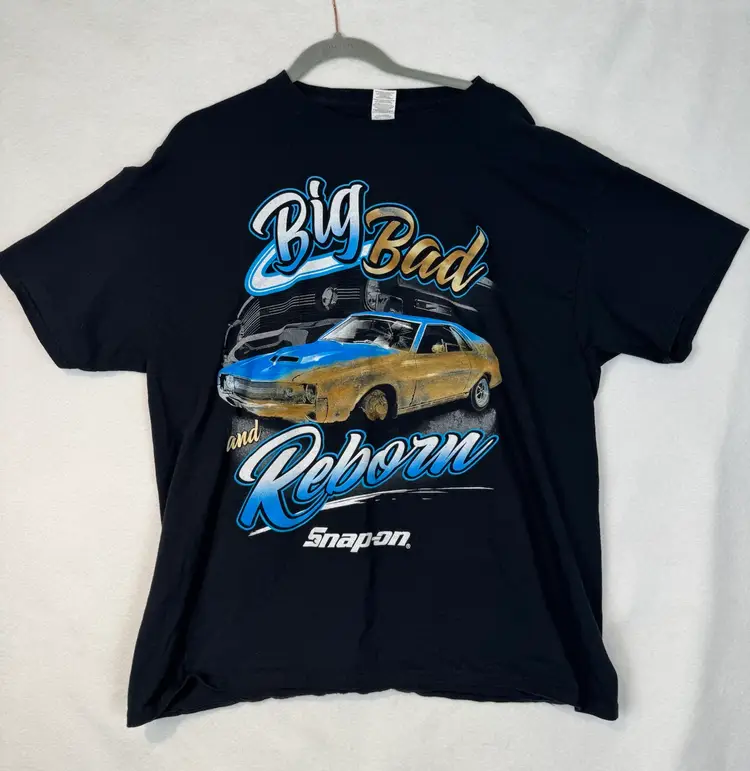 Snap-On Tools Car Big Bad Reborn T-Shirt Size X-Large Mechanic Wrench Logo Black