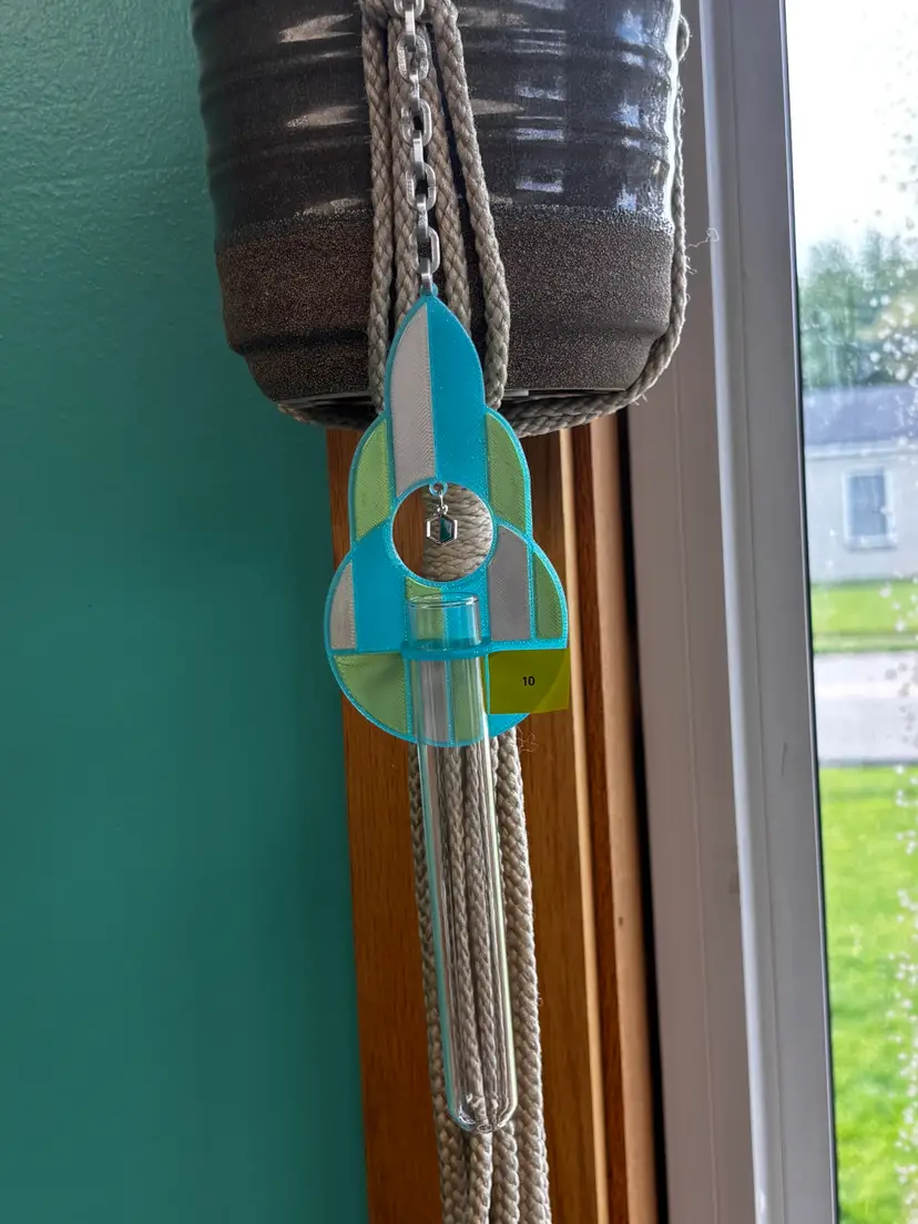 Blue and Green Faux Stained Glass Propagation Station