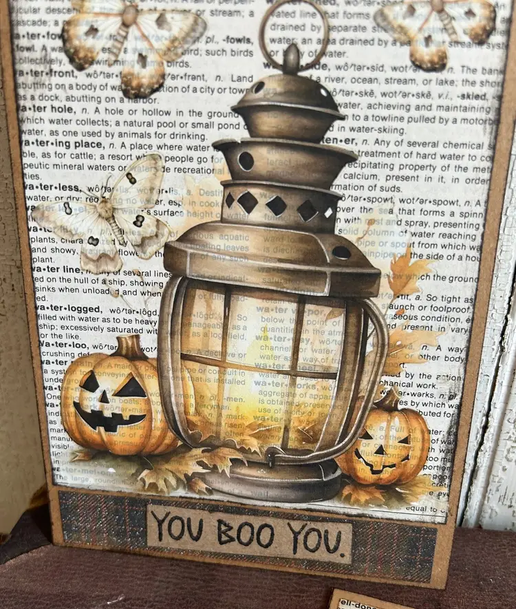 Halloween Handmade Cards Set Of 2 Wicked And You Boo You. Mixed Media Altered Art Collage