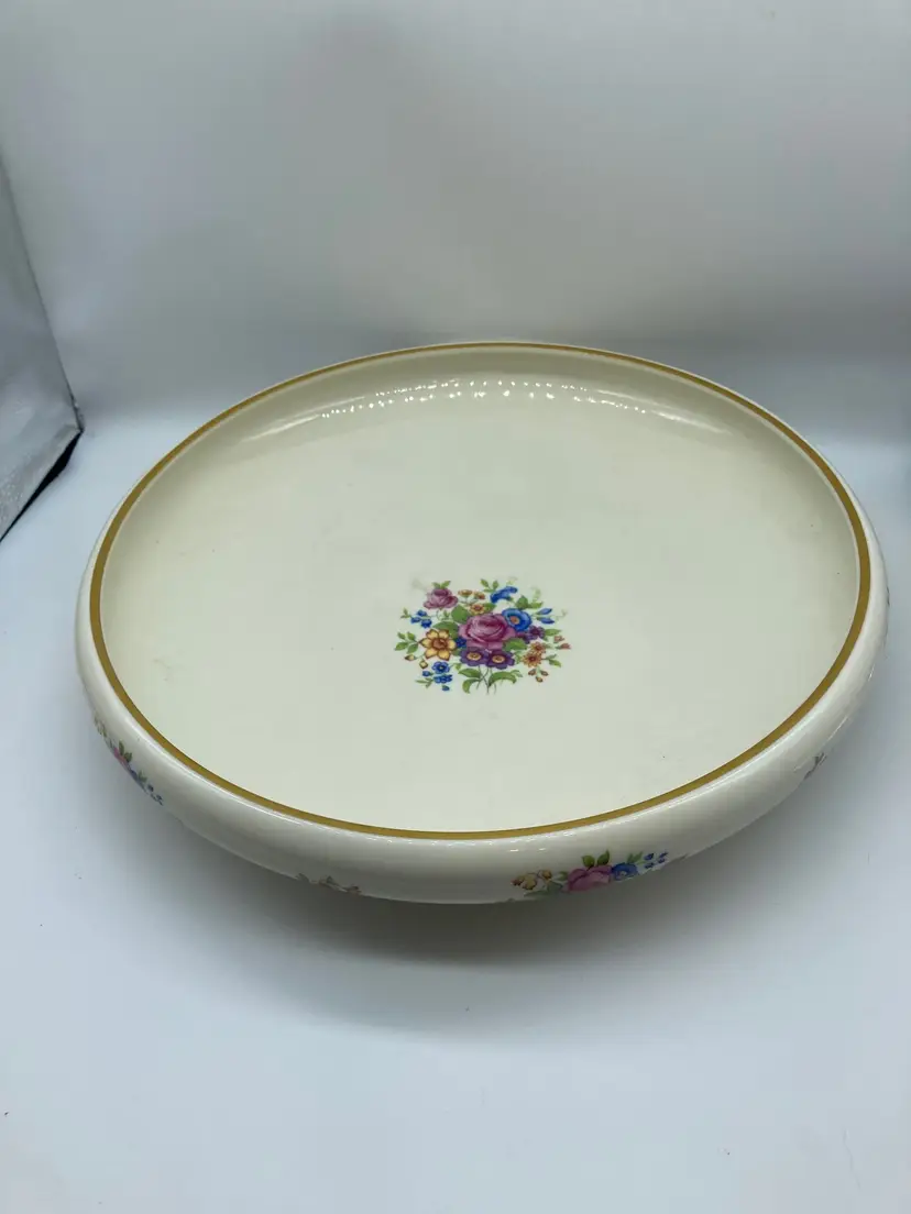 Lenox China Vintage ROSE J311 Low Console Float Centerpiece 8" Bowl