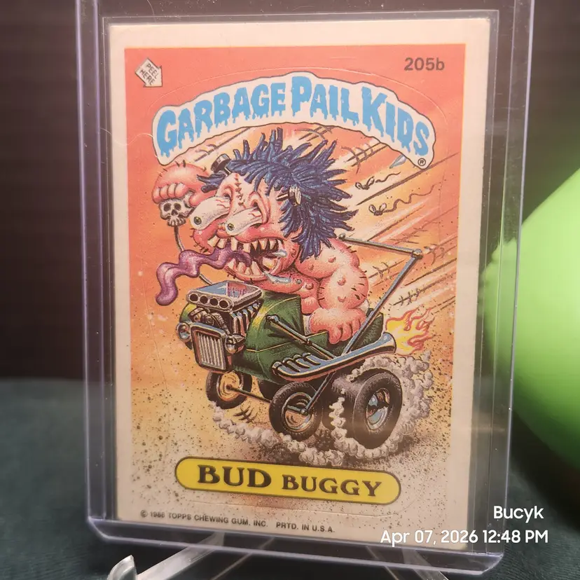 1986 Garbage Pail Kids - BUD Buggy #205b