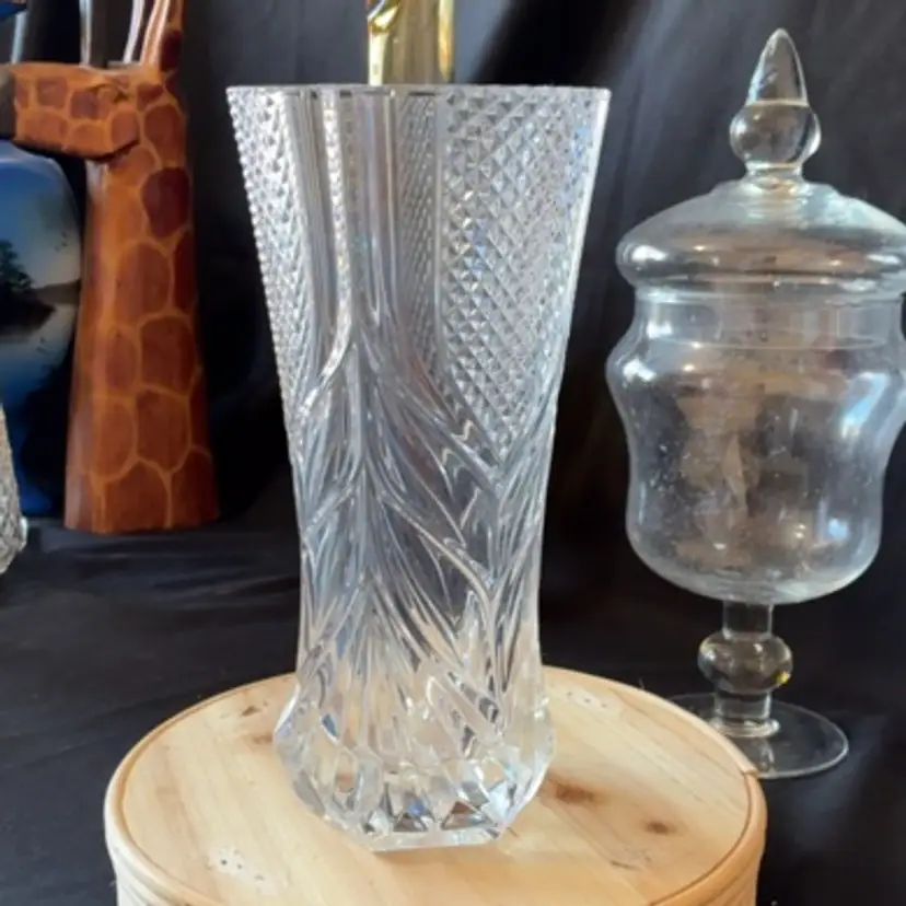 Crystal Diamond Point And Feather Like Design