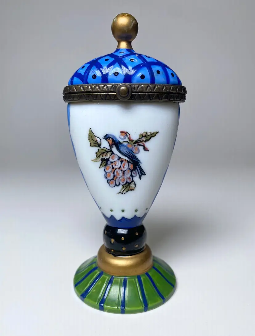 *VTG* Tracy Porter Design The Home Collection Urn Shape Porcelain Trinket Box 4"