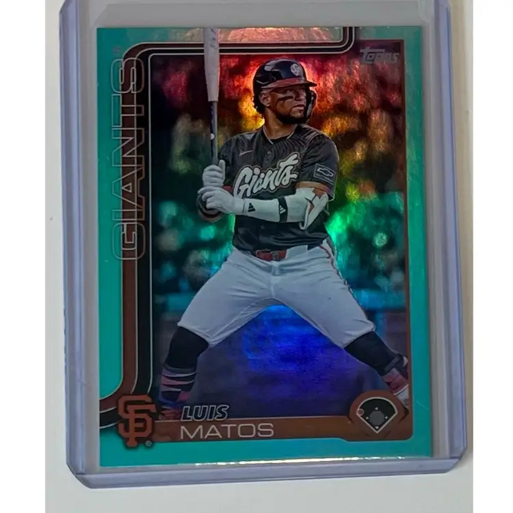 Luis Matos Aqua Rainbow Foil San Francisco Giants