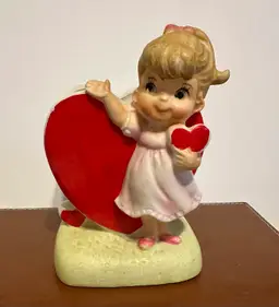 Relpo Valentines Planter Little Girl w/ Heart