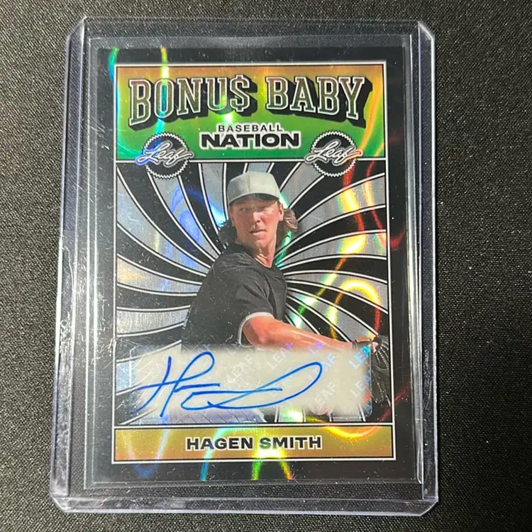 Hagen Smith 2025 Leaf Baseball Nation Bonus Baby Black Auto 1/1 Chicago White Sox