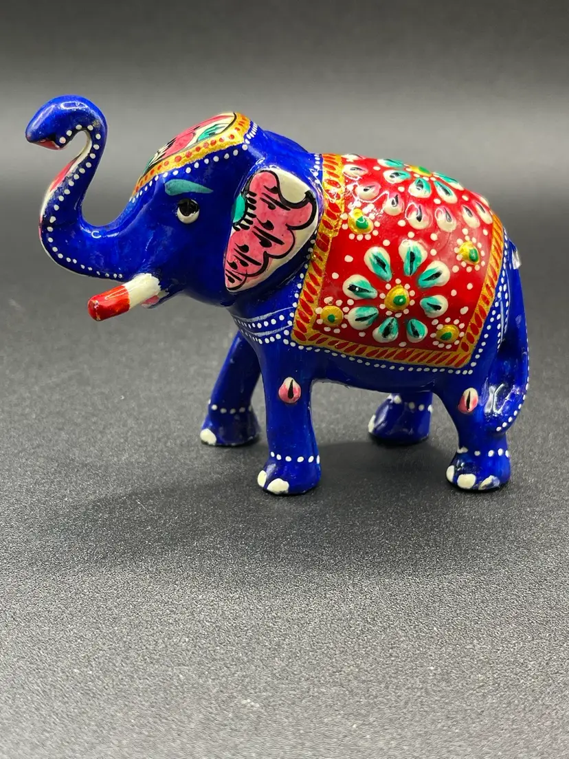 Blue Enameled Elephant