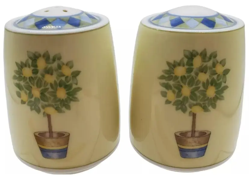 Royal Doulton Lemon Tree Carmina Salt And Pepper Shakers