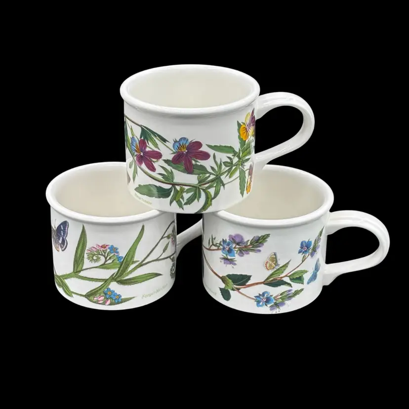 Portmeirion Botanic Garden mug trio