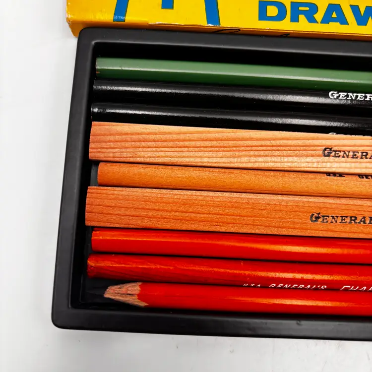 Vintage General's Pencil Classic Sketching & Drawing Kit No 10 Pencils Charcoal