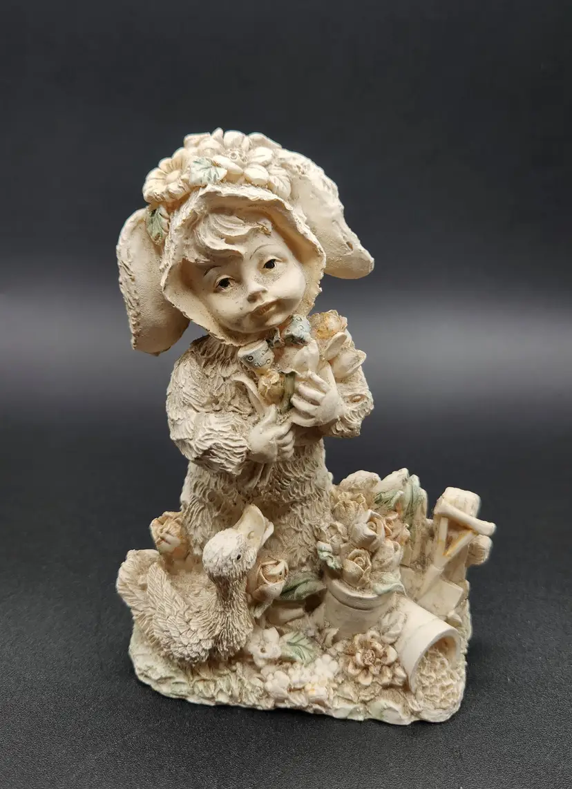 Vintage Bunny Child Figurine