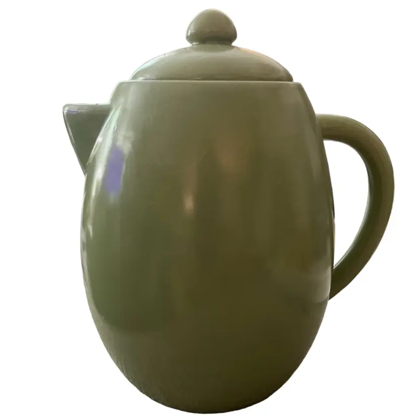 Starbucks green stoneware coffee or tea pot.