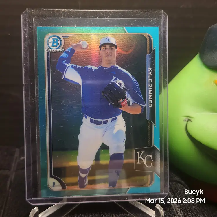 2015 Bowman Chrome Teal - Kyle Zimmer Kansas City Royals
