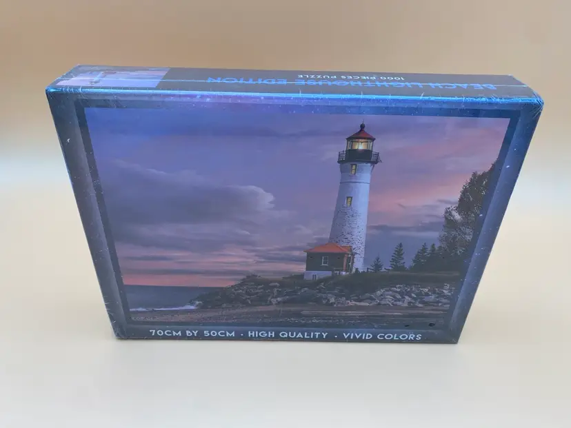 Beach Lighthouse 1000-Piece Jigsaw Puzzle - Sealed - Cosmik