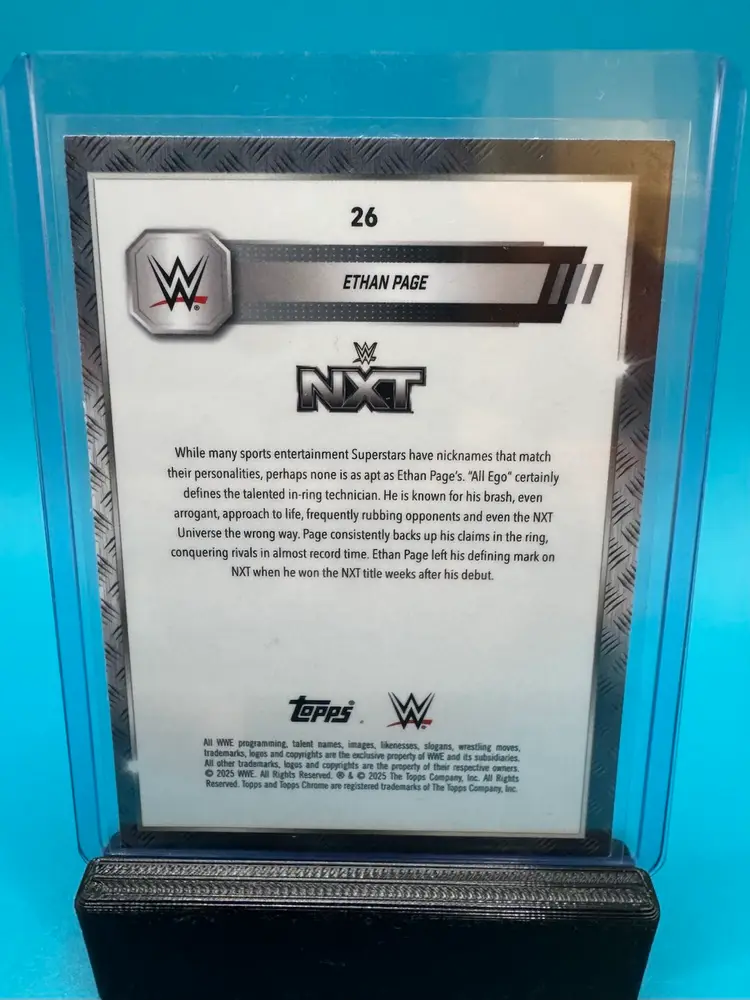 Ethan Page Topps Chrome Sepia Refractor