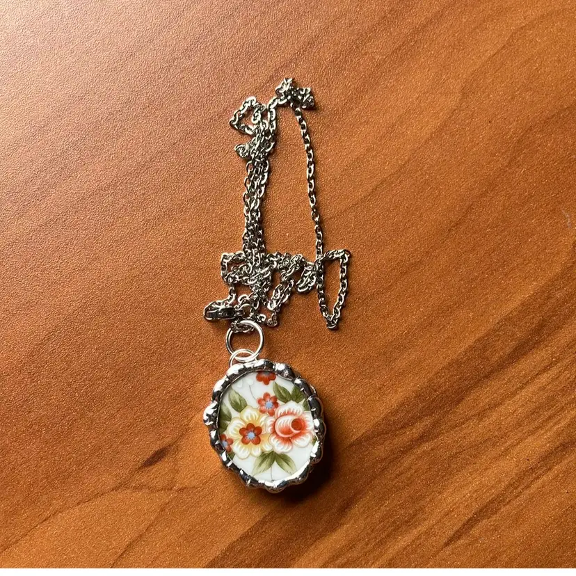 Handmade Dishware Pendant #11