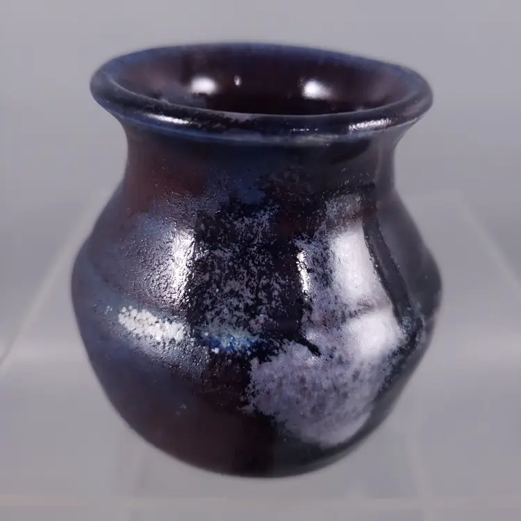 Vintage BUIE Gatlinburg TN Drip Glaze Stoneware Art Pottery Small POT PLANTER