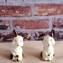 1950 Bunny Salt & Pepper Shakers Made In Japan GUC