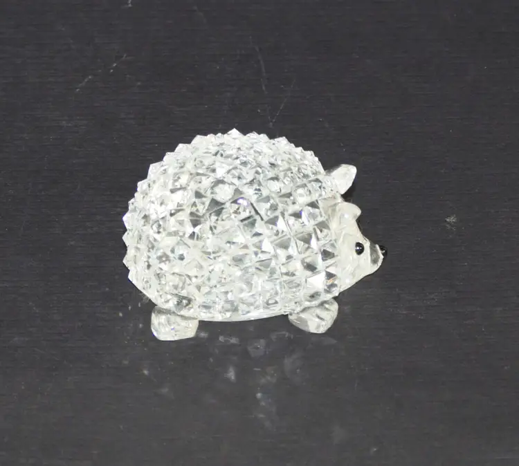 Crystal Miniature Hedgehog Figurine 1.25" x 2.25"