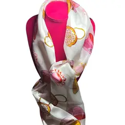 Beautiful Polyester Scarf With Valentines Day Colors.