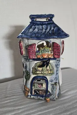 Blue Sky Clayworks Heather Goldminc "Shoe Boutique" Luminous  Tea Light Or Candle Holder