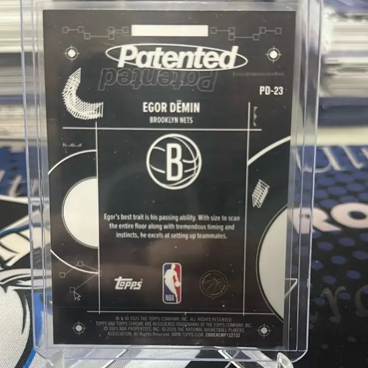 Egor Demin Topps Chrome Patented Case Hit SSP! Brooklyn Nets