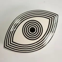 Jonathan Adler Wink Eye Ceramic Trinket Box Pop Art Lidded Dish
