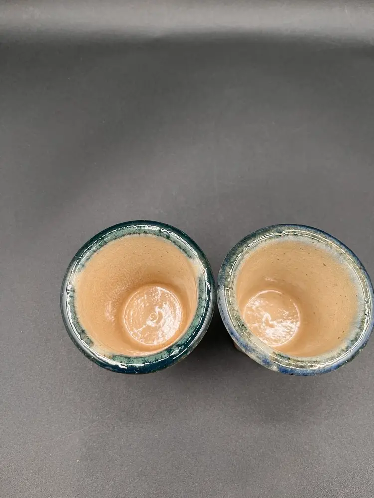 Pair Of Winter Themed Monroe Salt Works Votive Holders 2.5”