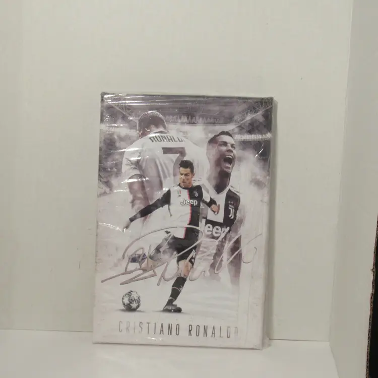 Cristiano Ronaldo Soccer Star, Framed Canvas Wall Decor, L 12" x W 8.5"