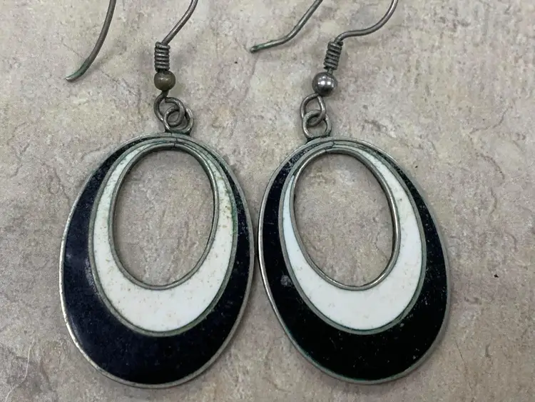 70’s Hecho En Mexico Sterling Silver Earrings 