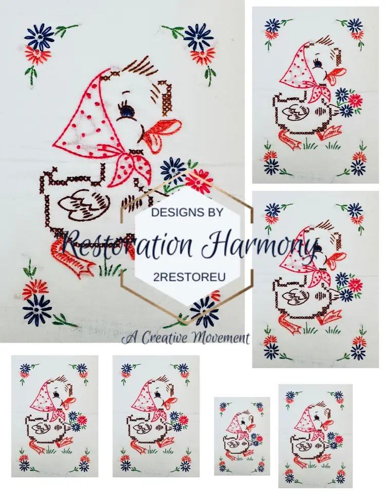 Spring Vintage Embroidery Digital Kit