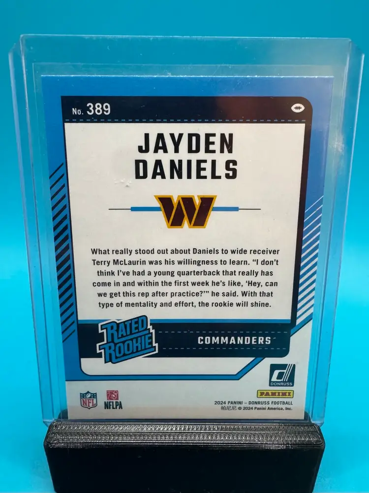Jayden Daniels Donruss Rated Rookie RC Washington Commanders