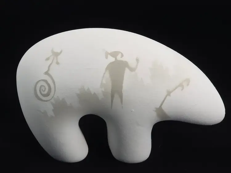 Navajo Spirit Bear Dine Pottery Signed Eli Bog
