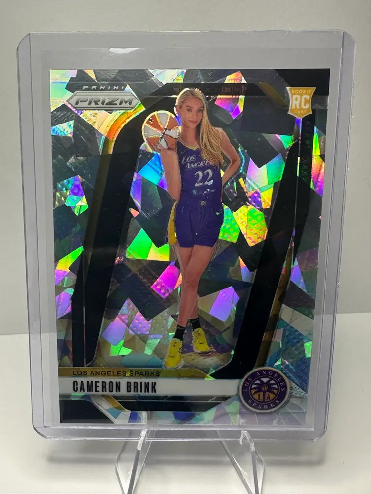 2024Panini Prizm CAMERON BRINK Cracked Ice #143 (Rc) LA Sparks. WNBA.