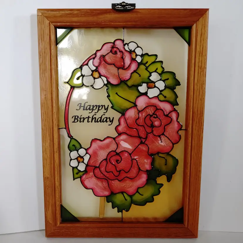 Frame- Wall Hanging- Happy Birthday. 7 x 10. No condition issues.
