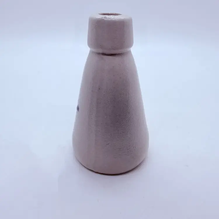 Williamsburg Pottery Virginia Salt Glaze Stoneware Blue Leaf Ink Well Bud Vase