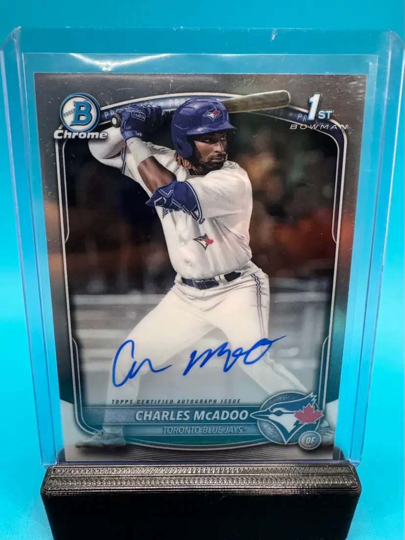 Charles McAdoo 1st Bowman Chrome Auto Toronto Blue Jays