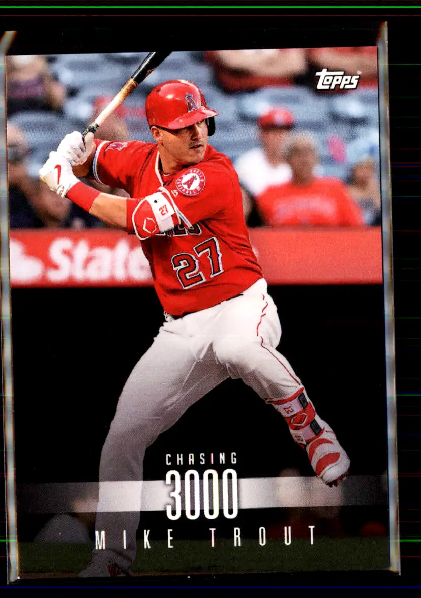 Mike Trout 2017 Topps On Demand Chasing 3000 #24 - Los Angeles Angels - (151-93)