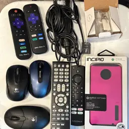 Computer Mice, Remotes, & More - Small Electronics Lot Untested As Is