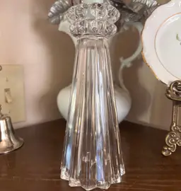 Vintage Rosenthal Germany Blossom 24% Lead Crystal Candle Holder Vase