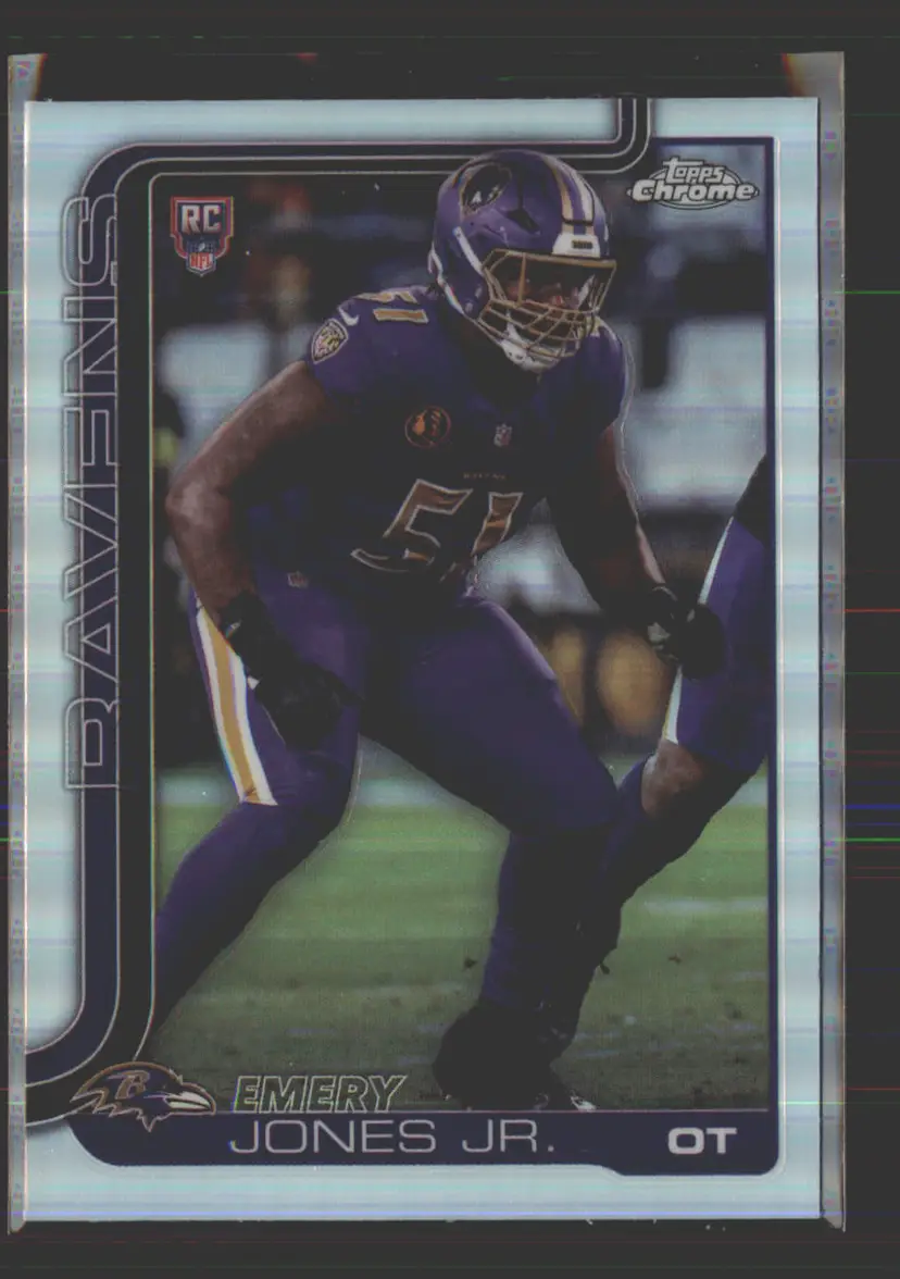 Emery Jones Jr. 2025 Topps Chrome Refractor #386 - (142) - Baltimore Ravens