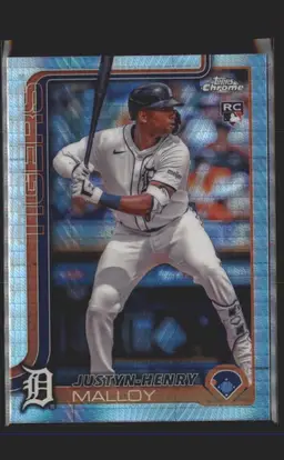 2025 Topps Chrome #224 Justyn-Henry Malloy Prism Refractors - (137) - Detroit Tigers