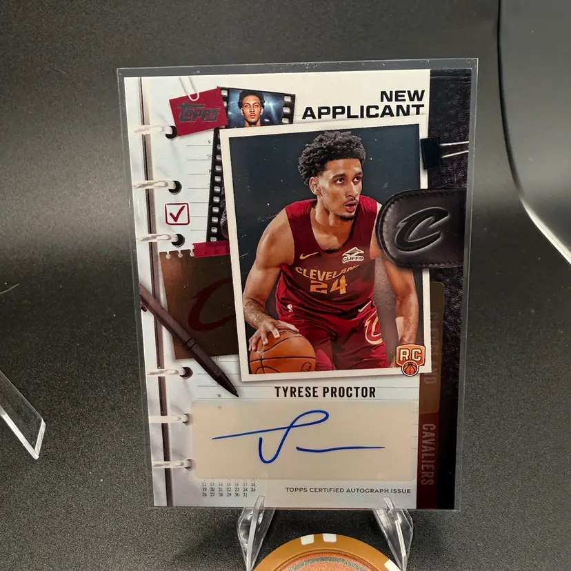 Tyrese Proctor New Applicant Auto 2025-26 Topps NBA Cleveland Cavaliers