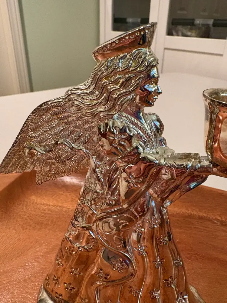 Silver plated Angel Candle Holder