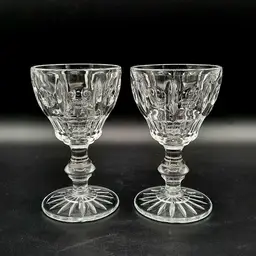Vintage Cordial Liqueur Glasses Set Of 2