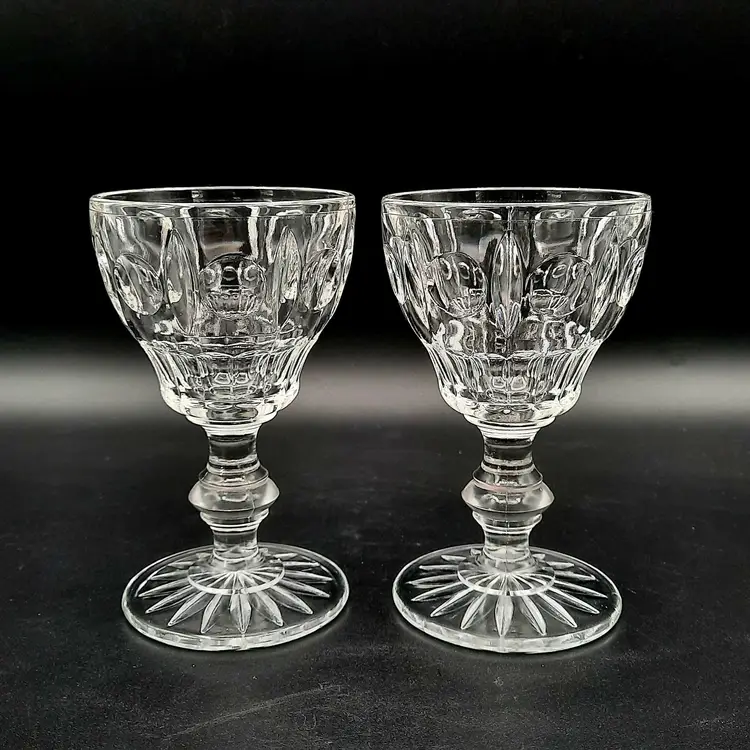 Vintage Cordial Liqueur Glasses Set Of 2