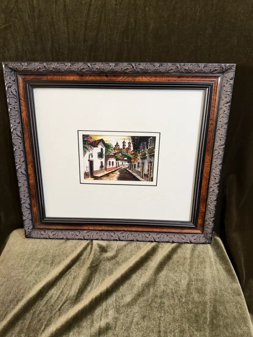 Gorgeous Signed  Ruiz Watercolor Folk Art Mexican Painting  1 Of 2 Styles