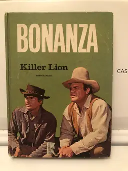 Bonanza 'Killer Lion' Whitman 1st Edition hardcover book 1960s TV tie-in