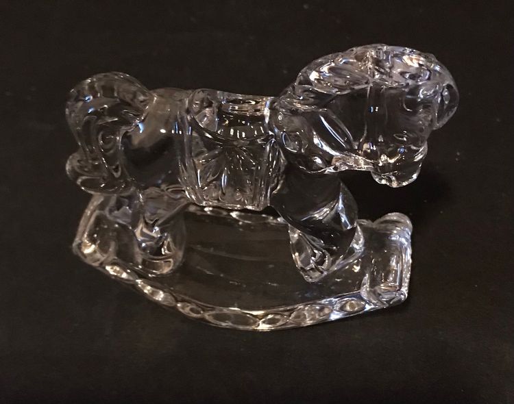 Princess House Crystal Rocking Horse Figurine 24% Lead Crystal Germany