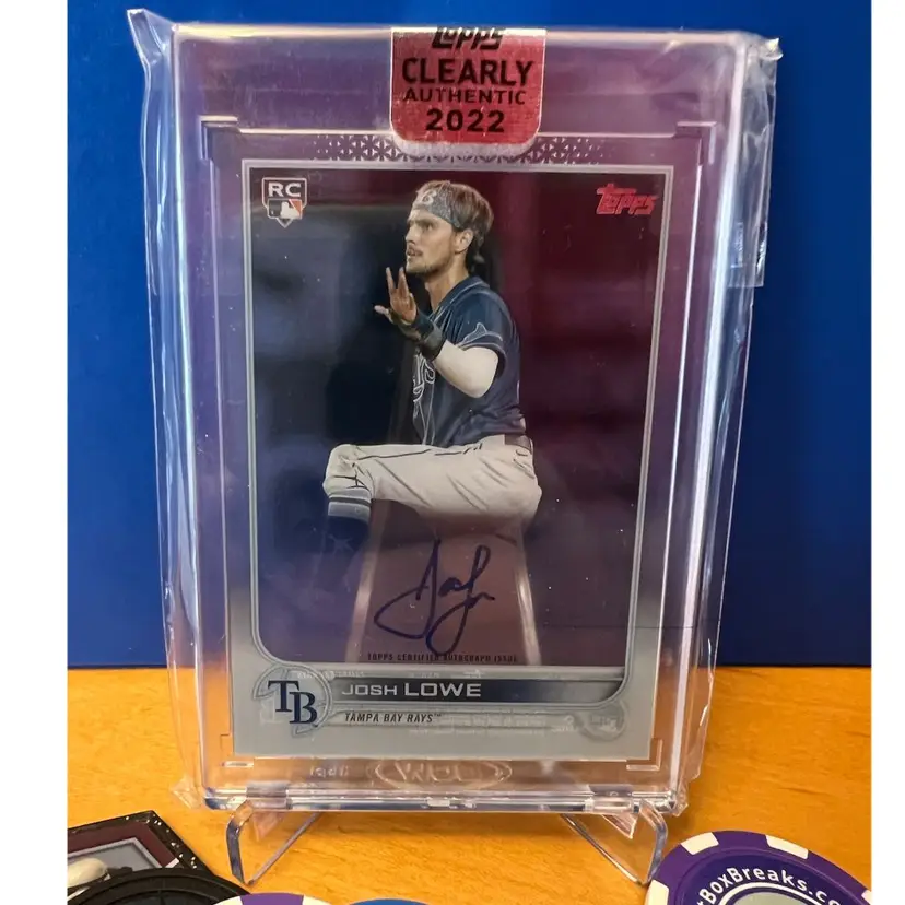 2022 Topps Clearly Authentic Josh Lowe Rookie Auto RC #CAA-JL - Tampa Bay Rays